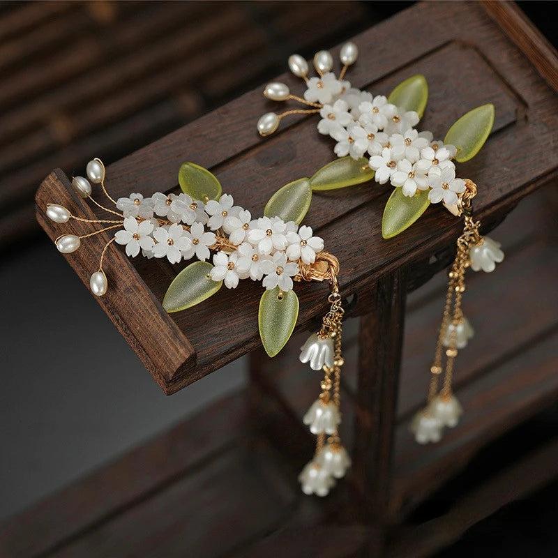Women's Tassel Hair Clip Lily Valley Hair Ornament