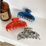 Big Geometric Keel Hair Claw Clips - High Acetate Mix Shark Clips