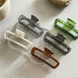 Geometric Rectangular Hair Clip Claw for Women