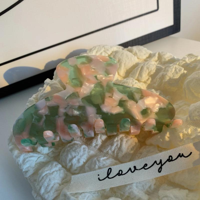 Acetic Acid Hair Clip Claw Large Pure Colorful Marble Women Shark Clip