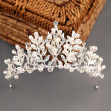 Pearl Crystal Crown Wedding Tiaras Headpieces