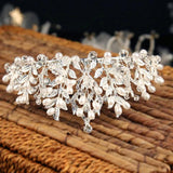 Pearl Crystal Crown Wedding Tiaras Headpieces