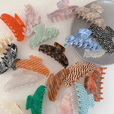 Retro Checkerboard Acetic Acid Hair Clip Claw