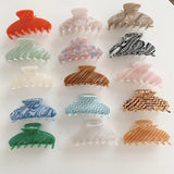 Retro Checkerboard Acetic Acid Hair Clip Claw