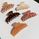 Retro Checkerboard Acetic Acid Hair Clip Claw