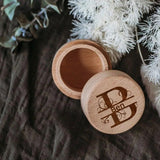 Wooden Cuff Links Box for Men - Engagement Cufflink Storage