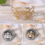 Retro Hairpins Clips Hair Sticks Bun Hair Holder Chinese Style Headpieces Tiaras