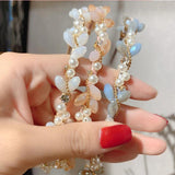 Women's Crystal Weave Headband Retro Thin Hair Hoop