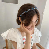 Women's Crystal Weave Headband Retro Thin Hair Hoop