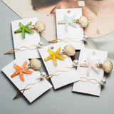 Multicolor Starfish Barrettes Hair Grip Shell Hairpin