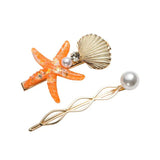 Multicolor Starfish Barrettes Hair Grip Shell Hairpin