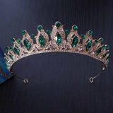 Sky Pink Crystal Tiara Crown Wedding Party Jewelry Bridal Bride Rhinestone Crown