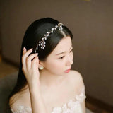 Opal Crystal Vines Bridal Wedding Headband