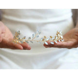 Opal Crystal Vines Bridal Wedding Headband