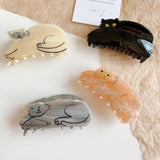 Lovely Catchers Cat Shape Hair Accessories Acetate Shark Hair Claw