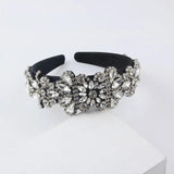 Baroque Rhinestone Palace Headband Set Retro Wide-Brimmed Hair Accessories