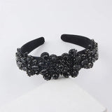 Baroque Rhinestone Palace Headband Set Retro Wide-Brimmed Hair Accessories