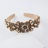 Baroque Rhinestone Palace Headband Set Retro Wide-Brimmed Hair Accessories