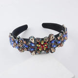 Baroque Rhinestone Palace Headband Set Retro Wide-Brimmed Hair Accessories
