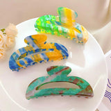 Magic Gradient Green Colorful Hair Claw Clip