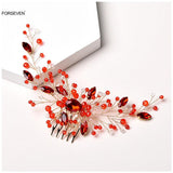 Sparkling Rhinestone Hair Combs Beads Hairpins for Bride Wedding Hair Jewelry
