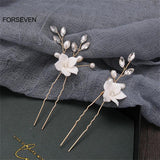 Fairy Flower Hair Combs Pearls Hair Sticks for Women