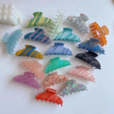 Colorful Stripe Hair Claw Clip Acetate Claw Clip Girls Hairpin Hair Accessories