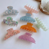 Colorful Stripe Hair Claw Clip Acetate Claw Clip Girls Hairpin Hair Accessories