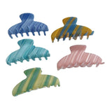 Colorful Stripe Hair Claw Clip Acetate Claw Clip Girls Hairpin Hair Accessories
