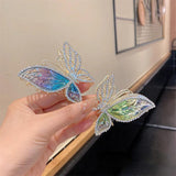 Zircon Gradient Butterfly Hair Clip for Women