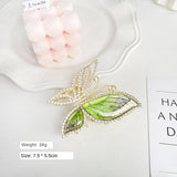 Zircon Gradient Butterfly Hair Clip for Women