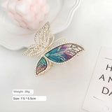 Zircon Gradient Butterfly Hair Clip for Women