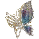 Zircon Gradient Butterfly Hair Clip for Women