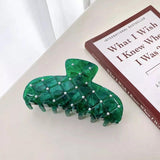 10.6cm Plaid Pearl Hair Clip Claw for Women