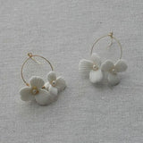 Porcelain Flower Crown Bridal Headpiece Tiara Fresh Water Pearl Wedding Hair Acc