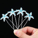 Pearl Hairpin Flower Bridal Wedding Starfish Hair Clips