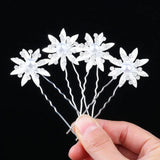 Pearl Hairpin Flower Bridal Wedding Starfish Hair Clips