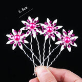 Pearl Hairpin Flower Bridal Wedding Starfish Hair Clips