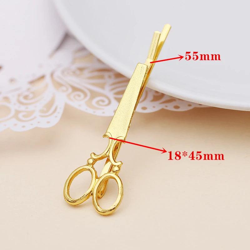 30 Pcs 55mm Scissors Hair Clip Bobby Pins Hairpin Hairgrip Barrette Hairwear