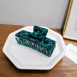 Geometric Hollow Square Leopard Hair Clip for Women Girls