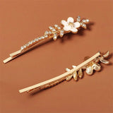 Rhinestone Flower Hair Clips Spring Hair Accessories Girls Woman Hairpins