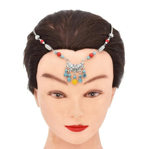 Ethnic Carved Chains Hair Jewelry Bohemian Headband