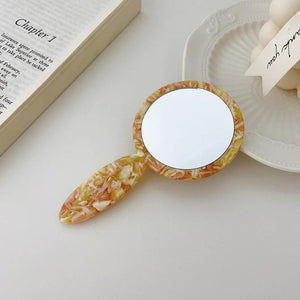 Portable Hand-Held Makeup Mirror for Women Girls