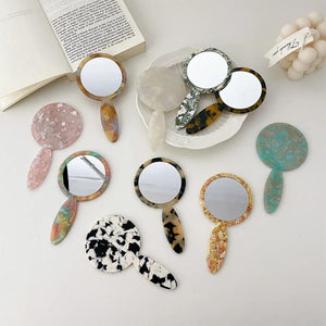 Portable Hand-Held Makeup Mirror for Women Girls