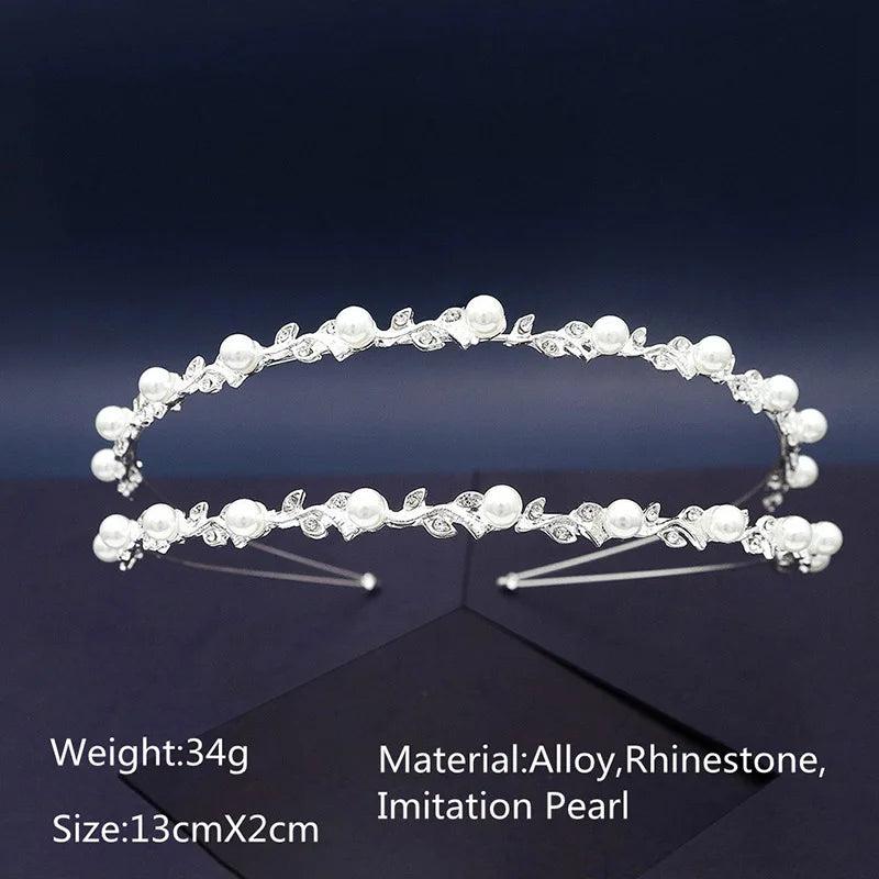 Rhinestone Crown Crystal Tiaras for Women Silver Hair Jewelry