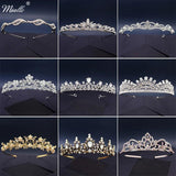 Rhinestone Crown Crystal Tiaras for Women Silver Hair Jewelry