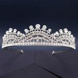 Rhinestone Crown Crystal Tiaras for Women Silver Hair Jewelry
