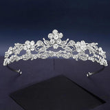 Rhinestone Crown Crystal Tiaras for Women Silver Hair Jewelry