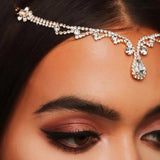 Water Drop Rhinestone Bridal Head Chain Hair Jewelry