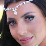 Water Drop Rhinestone Bridal Head Chain Hair Jewelry